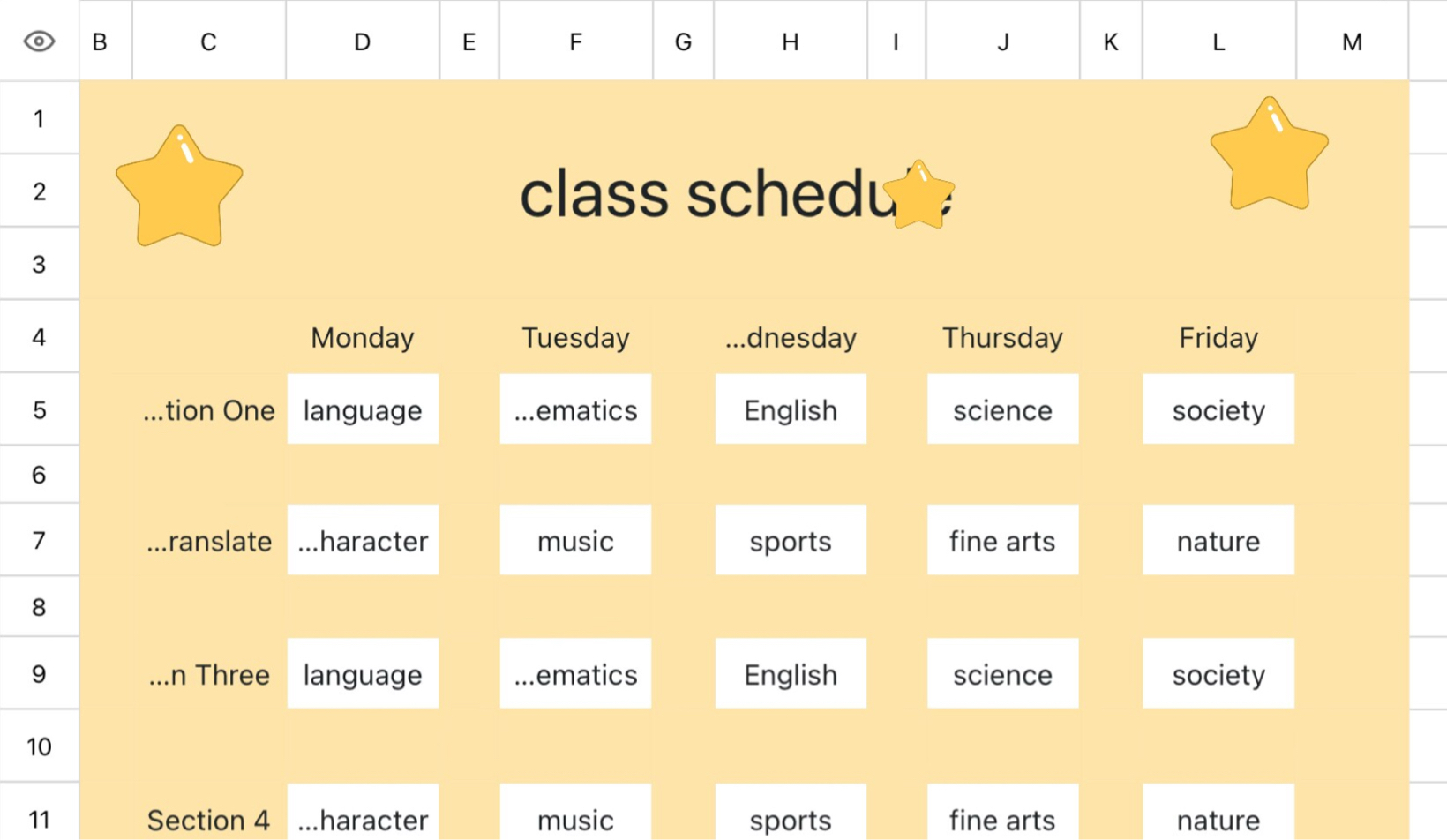 Student Schedule 3